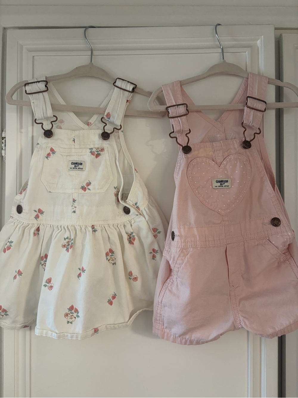 Oshkosh b’gosh overalls and overall dress (12m)
